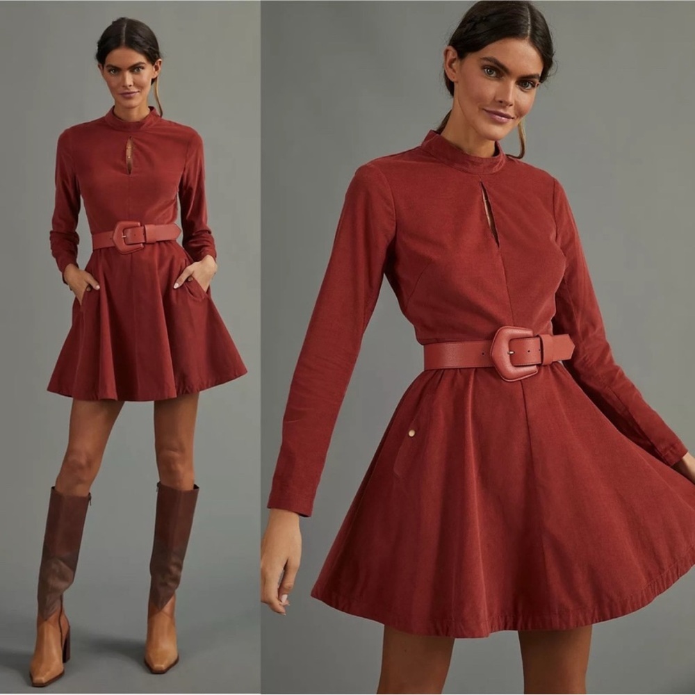 NWT Anthropologie Maeve Corduroy Mini Dress